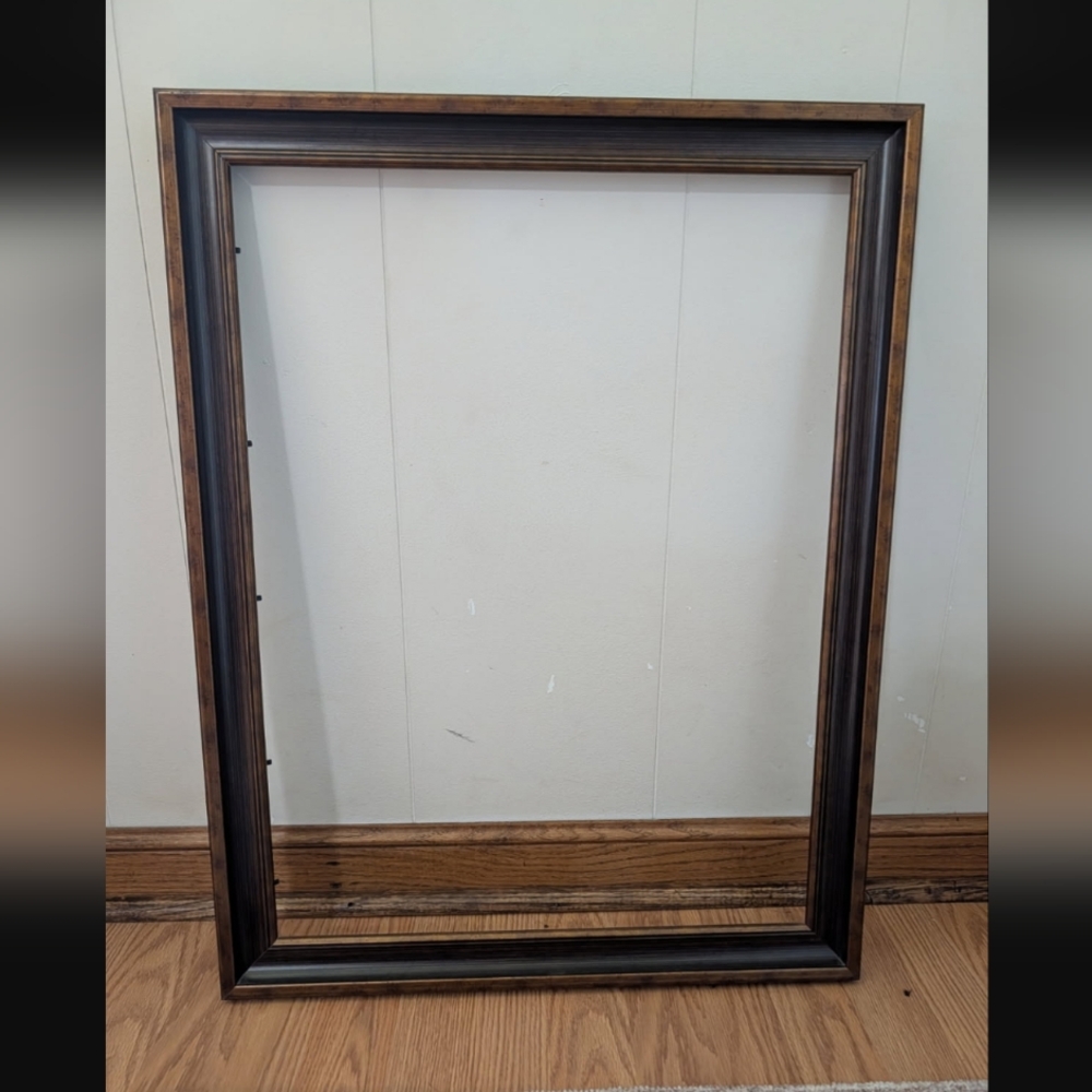 Wooden Wall Frame in Dark Brown Finish